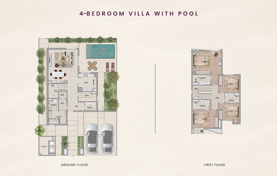 A Ghadee Parks 4-Bedroom Villa Floor Plan